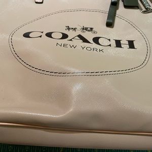 Tan Coach tote, like new